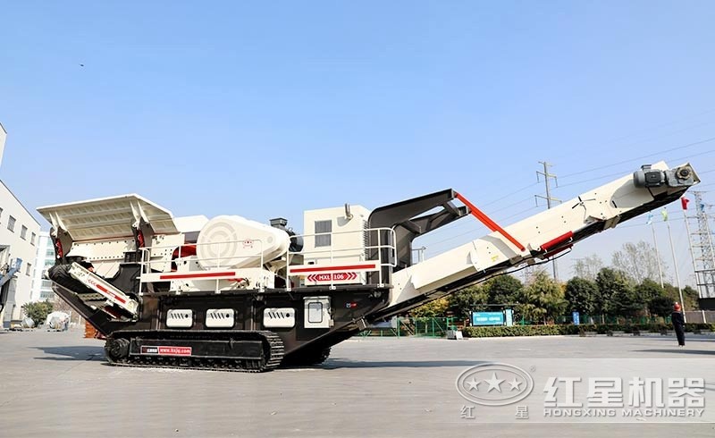 可遙控操作,隨場地靈活移動的履帶移動式破碎車 可遙控操作,隨場地靈活移動的履帶移動式破碎車