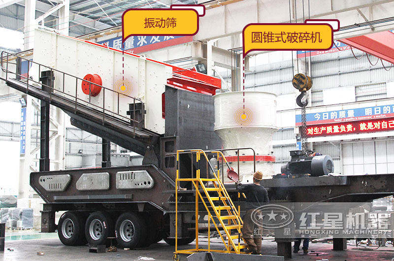 輪胎移動磕石機:配圓錐破 輪胎移動磕石機:配圓錐破