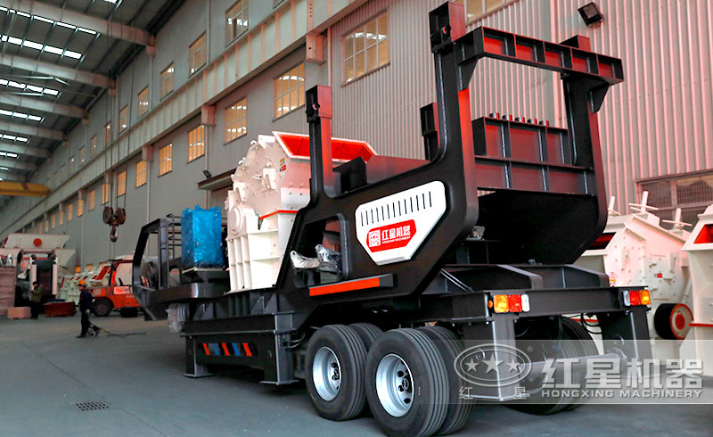 小型車載式鵝卵石破碎機,輪胎細碎機 小型車載式鵝卵石破碎機,輪胎細碎機