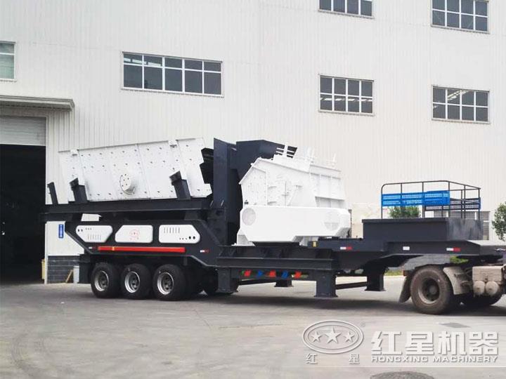 反擊破移動破碎機、二段破碎粒度均勻，產(chǎn)量高