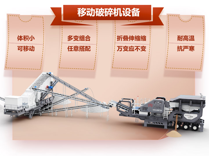 移動破碎車體積小，組合多，性能先進