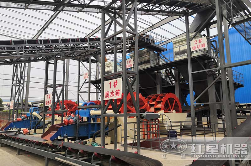 洗砂廠大型洗砂機設備現場 洗砂廠大型洗砂機設備現場